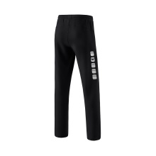 Erima Leisure Pants Essential 5-C Sweatpants (soft cotton blend, open leg cuffs) black/white Men