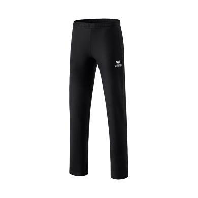 Erima Leisure Pants Essential 5-C Sweatpants (soft cotton blend, open leg cuffs) black/white Men