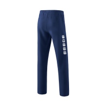 Erima Leisure Pants Essential 5-C Sweatpants (soft cotton blend, open leg cuffs) navy blue Men