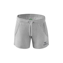 Erima Leisure Pants Essential Team Sweatshorts short - soft cotton blend, light stretch - light grey Women