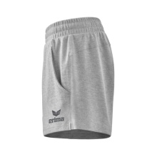 Erima Leisure Pants Essential Team Sweatshorts short - soft cotton blend, light stretch - light grey Women