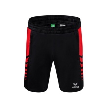 Erima Sports Shorts Six Wings Worker Shorts short (100% Polyester, without inner lining, comfortable) black/red Men