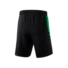 Erima sports shorts Short Six Wings Worker (100% Polyester) short black/emerald green Men