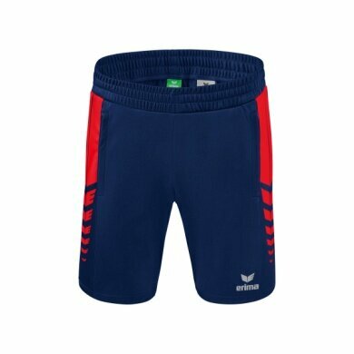 Erima Sport Pants Six Wings Worker Shorts short (100% Polyester, without inner slip, comfortable) navy blue/red Boys