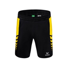 Erima Sport Pants Six Wings Worker Shorts short (100% Polyester, without inner lining, comfortable) black/yellow Boys