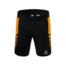 Erima Sport Pants Six Wings Worker Shorts short (100% Polyester, without inner slip, comfortable) black/orange Boys