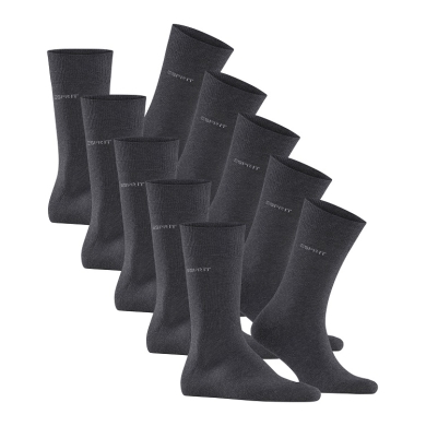 Esprit Daily Socks Crew Uni (Cotton) Anthracite Grey Men - 5 Pairs