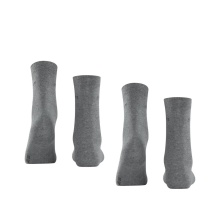 Esprit Day Socks Crew Basic Uni (soft cotton) light grey Women - 2 Pairs