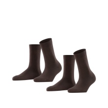 Esprit Daily Socks Crew Basic Uni (soft cotton) dark brown Women - 2 Pairs