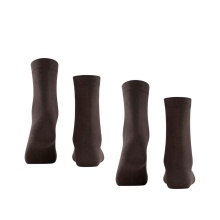 Esprit Daily Socks Crew Basic Uni (soft cotton) dark brown Women - 2 Pairs