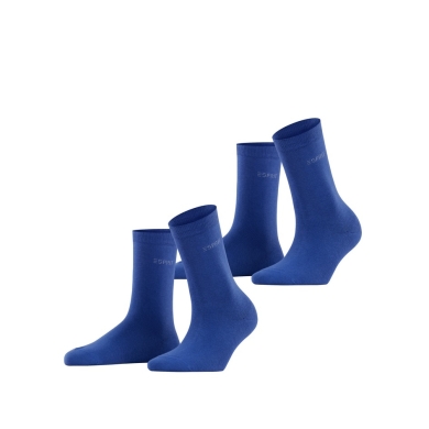 Esprit Day Socks Crew Basic Uni (soft cotton) deep blue Women - 2 Pairs