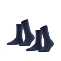 Esprit Daily Socks Crew Basic Plain (soft cotton) navy blue Women - 2 pairs