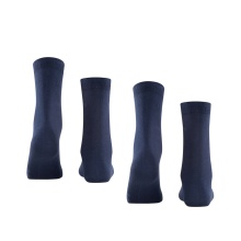 Esprit Daily Socks Crew Basic Plain (soft cotton) navy blue Women - 2 pairs