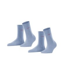 Esprit Day Socks Crew Basic Plain (soft cotton) denim blue Women - 2 Pairs