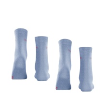 Esprit Day Socks Crew Basic Plain (soft cotton) denim blue Women - 2 Pairs