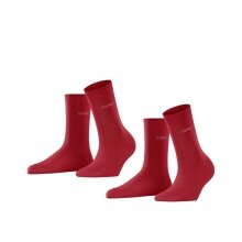 Esprit Day Socks Crew Basic Uni (soft cotton) red Women - 2 pairs