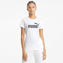 Puma Fitness Shirt Essentials Logo (100% Cotton) White Women