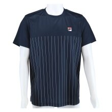 Fila Tennis T-shirt Mika Stripes (comfortable to wear) peacoat blue/white Men