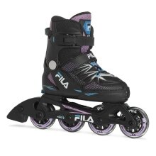 FILA Inline Skates X-One - adjustable - black/purple/blue girls