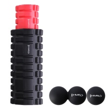 HMS Fitness Set Pro2 FSBM (2in1 Massageroll, Single Ball and Duoball) black/red