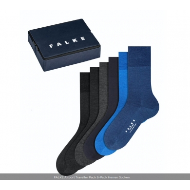 Falke Day Sock Airport Traveller Pack Men - 6 Pairs in Box