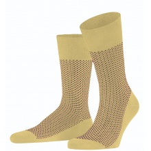 Falke Daily Sock Crew Uptown Tie (stylish design, cotton) yellow Men - 1 Pair