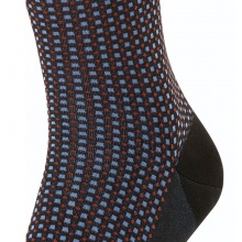 Falke Daily Sock Crew Uptown Tie (stylish design, cotton) black Men - 1 Pair