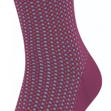 Falke Daily Sock Crew Uptown Tie (stylish design, cotton) magenta Men - 1 Pair