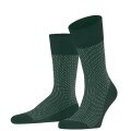 Falke Day Sock Crew Uptown Tie (stylish design, cotton) dark green Men - 1 Pair