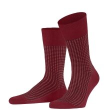 Falke Day Sock Crew Uptown Tie (stylish design, cotton) burgundy Men - 1 Pair