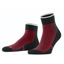 Falke Day Sock Ankle Versatile (Organic Cotton, Robust) Black/Red - 1 Pair