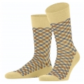 Falke Daily Sock Crew Smart Check (stylish design, cotton) mimosa yellow Men - 1 Pair