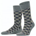 Falke Daily Sock Crew Smart Check (stylish design, cotton) dust grey Men - 1 Pair