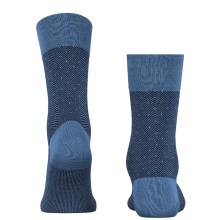 Falke Day Sock Crew Sensitive Herringbone (light, temperature-regulating merino wool) blue Men - 1 Pair