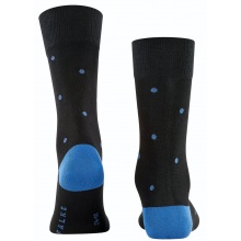 Falke Day Sock Crew Dot (comfortably soft cotton) black/blue Men - 1 Pair