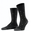 Falke Day Sock Crew Dot (comfortably soft cotton) anthracite/grey Men - 1 Pair