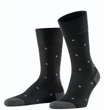 Falke Day Sock Crew Dot (comfortably soft cotton) anthracite/grey Men - 1 Pair