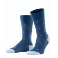 Falke Day Sock Crew Dot (pleasantly soft cotton) paris blue Men - 1 Pair