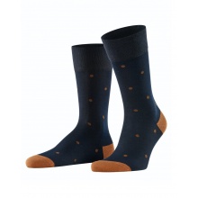 Falke Day Sock Crew Dot (comfortably soft cotton) dark blue/brown Men - 1 Pair