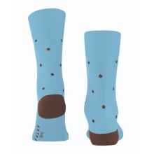 Falke Day Sock Crew Dot (comfortably soft cotton) azure blue Men - 1 Pair