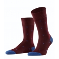 Falke Day Sock Crew Dot (comfortably soft cotton) burgundy/blue Men - 1 Pair