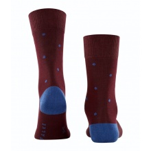 Falke Day Sock Crew Dot (comfortably soft cotton) burgundy/blue Men - 1 Pair