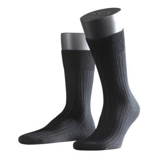 Falke Tagessocke Crew Bristol Pure (high-quality merino wool) black Men - 1 Pair