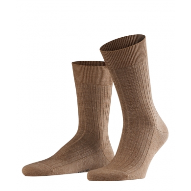 Falke Daily Sock Crew Bristol Pure (high-quality merino wool) light brown Men - 1 Pair