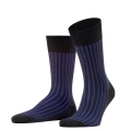 Falke Day Sock Crew Shadow (Business sock made of mercerized cotton) black/blue Men - 1 Pair