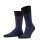 Falke Day Sock Crew Shadow (Business sock made of mercerized cotton) black/blue Men - 1 Pair