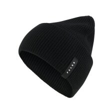 Falke Knitted Hat (Beanie) Unisex - Merino Wool, Ribbed Structure - black - 1 piece