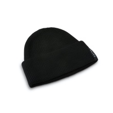 Falke Knitted Hat (Beanie) Unisex - Merino Wool, Ribbed Structure - black - 1 piece