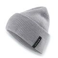 Falke Knitted Hat (Beanie) Unisex - Merino Wool, Ribbed Structure - light grey - 1 piece