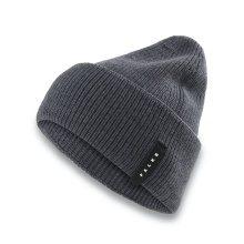 Falke Knitted Hat (Beanie) Unisex - Merino Wool, Ribbed Structure - Dark Grey - 1 Piece